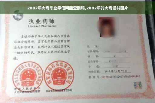 2002年大专毕业学信网能查到吗,2002年的大专证书图片
