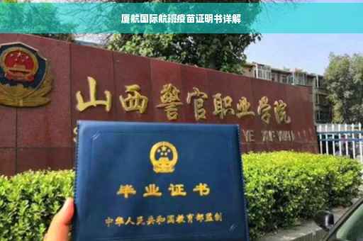 厦航国际航班疫苗证明书详解