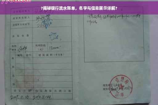 ?揭秘银行流水账单，名字与信息展示详解?