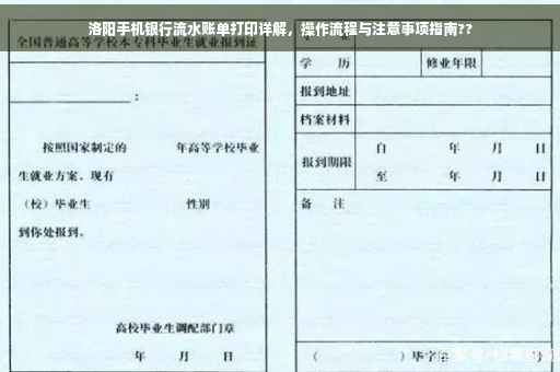 洛阳手机银行流水账单打印详解，操作流程与注意事项指南??