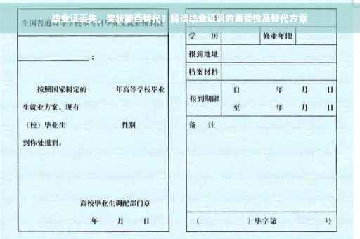 毕业证丢失，奖状能否替代？解读毕业证明的重要性及替代方案