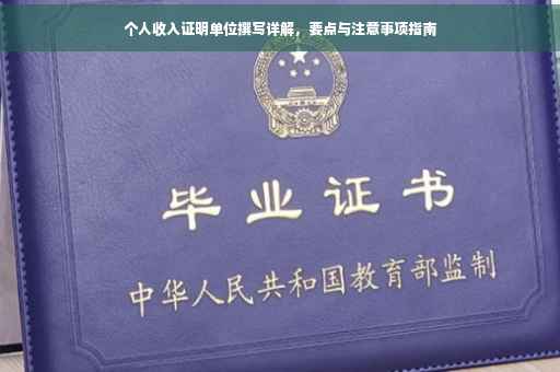个人收入证明单位撰写详解，要点与注意事项指南