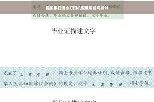 美国银行流水打印机深度解析与探讨