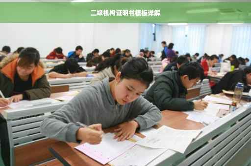 二级机构证明书模板详解