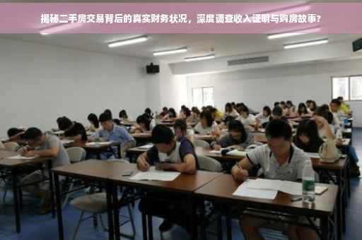 揭秘二手房交易背后的真实财务状况，深度调查收入证明与购房故事?