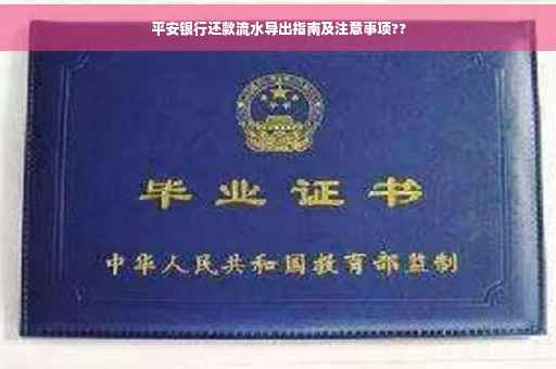 平安银行还款流水导出指南及注意事项??