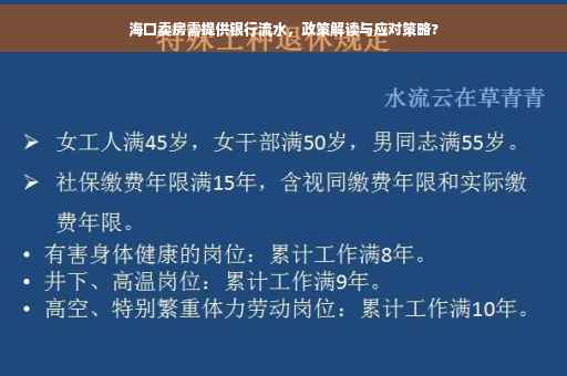 海口卖房需提供银行流水，政策解读与应对策略?