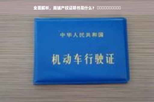 全面解析，商铺产权证明书是什么？ ​​​​​​​​​​