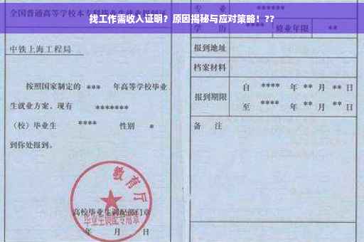 找工作需收入证明？原因揭秘与应对策略！??