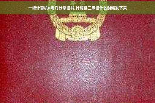 一级计算机B考几分拿证书,计算机二级证什么时候发下来