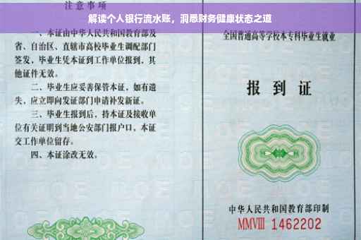 解读个人银行流水账，洞悉财务健康状态之道