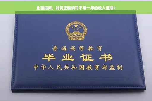 全面指南，如何正确填写不足一年的收入证明？