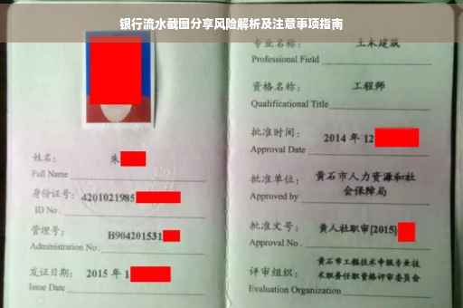 银行流水截图分享风险解析及注意事项指南