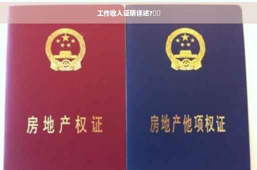 工作收入证明详述?⚡️