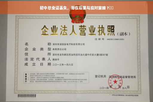 初中毕业证丢失，潜在后果与应对策略 ?⚡️