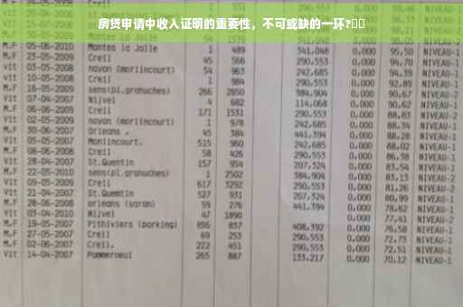房贷申请中收入证明的重要性，不可或缺的一环?⚡️