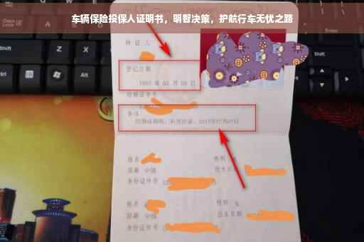 车辆保险投保人证明书，明智决策，护航行车无忧之路