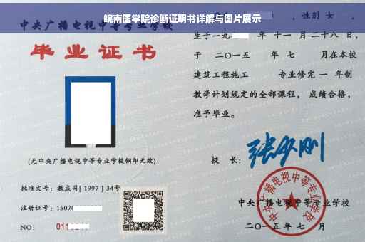 皖南医学院诊断证明书详解与图片展示