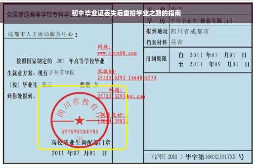 初中毕业证丢失后重拾学业之路的指南