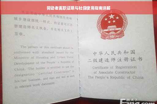 劳动者离职证明与社保使用指南详解