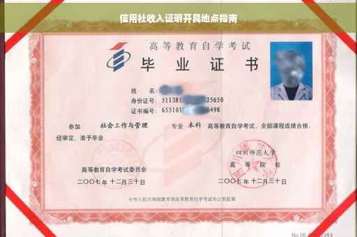信用社收入证明开具地点指南
