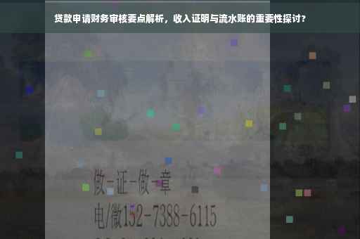 贷款申请财务审核要点解析，收入证明与流水账的重要性探讨?