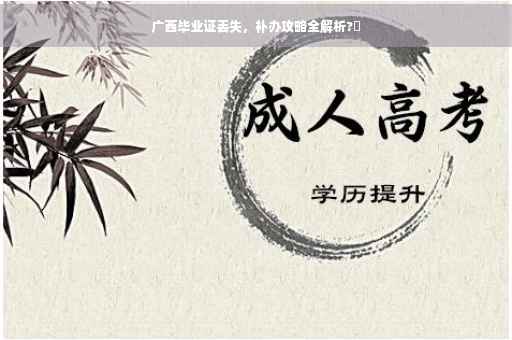 广西毕业证丢失，补办攻略全解析?✨