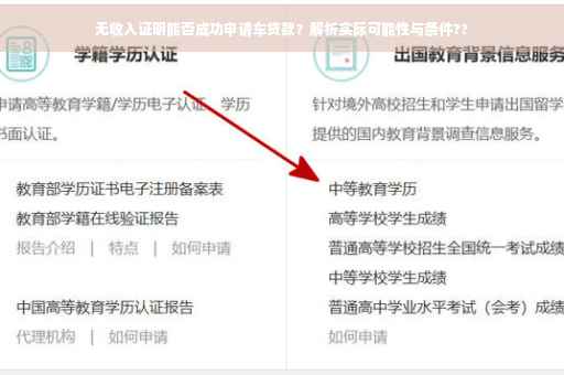 无收入证明能否成功申请车贷款？解析实际可能性与条件??