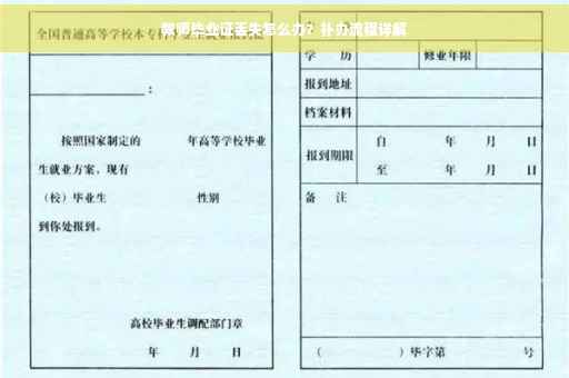 教师毕业证丢失怎么办？补办流程详解