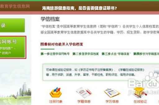 海南旅游健康指南，是否需要健康证明书？