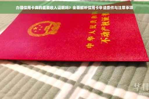 办理信用卡真的需要收入证明吗？全面解析信用卡申请条件与注意事项