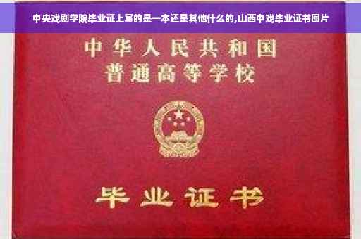 中央戏剧学院毕业证上写的是一本还是其他什么的,山西中戏毕业证书图片