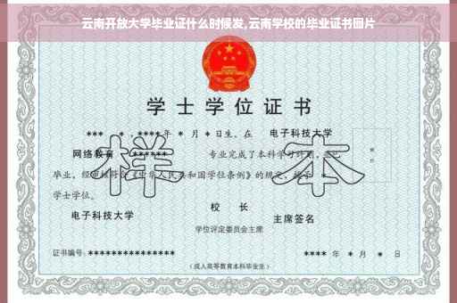 云南开放大学毕业证什么时候发,云南学校的毕业证书图片