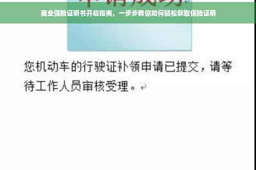 商业保险证明书开启指南，一步步教你如何轻松获取保险证明
