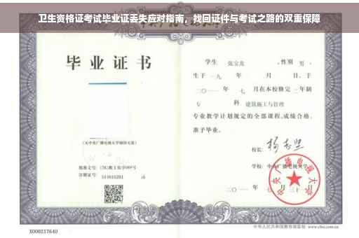 卫生资格证考试毕业证丢失应对指南，找回证件与考试之路的双重保障