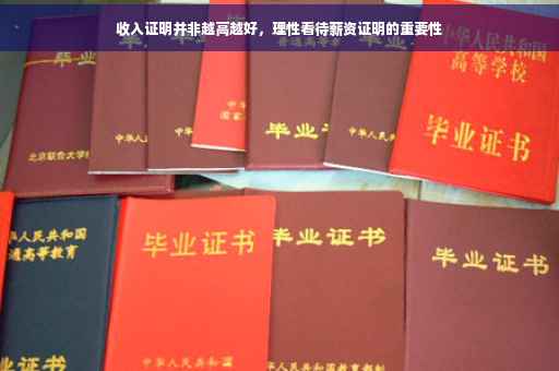 收入证明并非越高越好，理性看待薪资证明的重要性