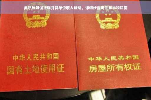 离职后如何正确开具单位收入证明，详细步骤与注意事项指南