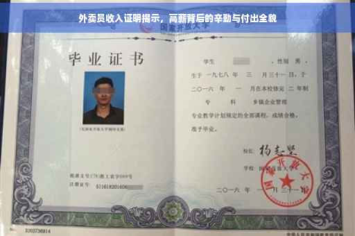 外卖员收入证明揭示，高薪背后的辛勤与付出全貌