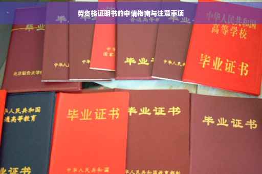 劳资格证明书的申请指南与注意事项