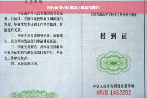 银行征信证明与流水详解指南??