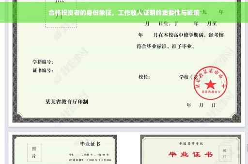 合格投资者的身份象征，工作收入证明的重要性与影响