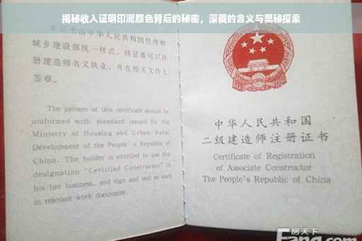 揭秘收入证明印泥颜色背后的秘密，深藏的含义与奥秘探索