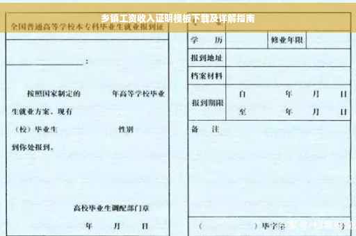 乡镇工资收入证明模板下载及详解指南