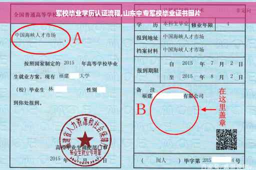 军校毕业学历认证流程,山东中专军校毕业证书图片