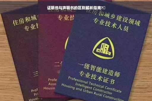 证明书与声明书的区别解析指南?✨