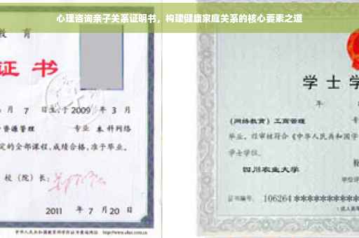 心理咨询亲子关系证明书，构建健康家庭关系的核心要素之道