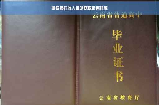 建设银行收入证明获取指南详解