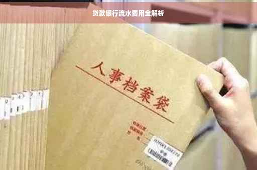 贷款银行流水费用全解析