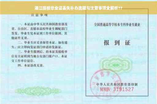 湛江技校毕业证丢失补办流程与注意事项全解析??