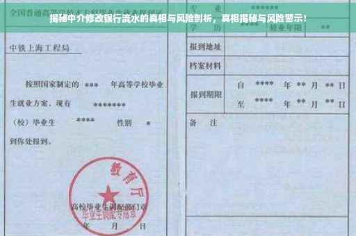 揭秘中介修改银行流水的真相与风险剖析，真相揭秘与风险警示！